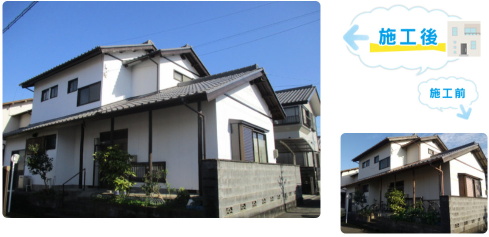 藤枝市 外壁塗装 匿名様 外壁ガイナ塗装