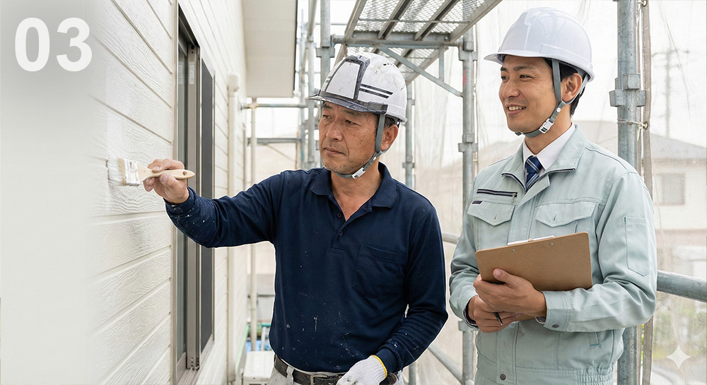 信頼できる職人の丁寧な施工