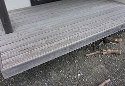 【焼津市内外壁屋根塗装工事】ウッドデッキの改修と塗装
